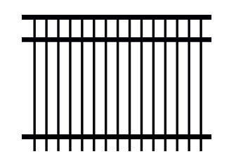 Sierra Style Aluminum Fence